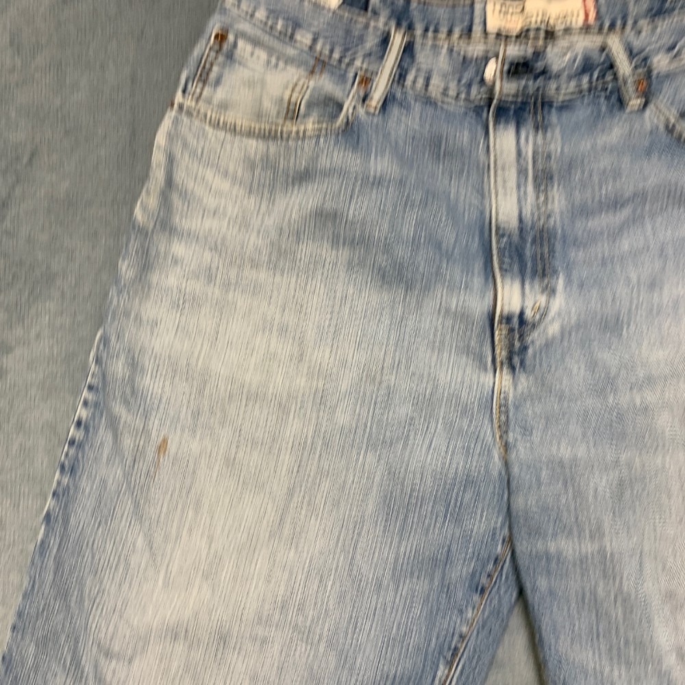 Levi's 569 Straight Denim Shorts Mens 38x12 Blue Cotton Loose Fit Medium Wash - Picture 14 of 16